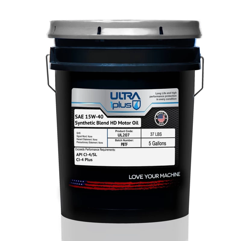 U1P-Duty 15W-40 Synthetic Blend Heavy-Duty Motor Oil, API CI-4/SL, CI-4 Plus